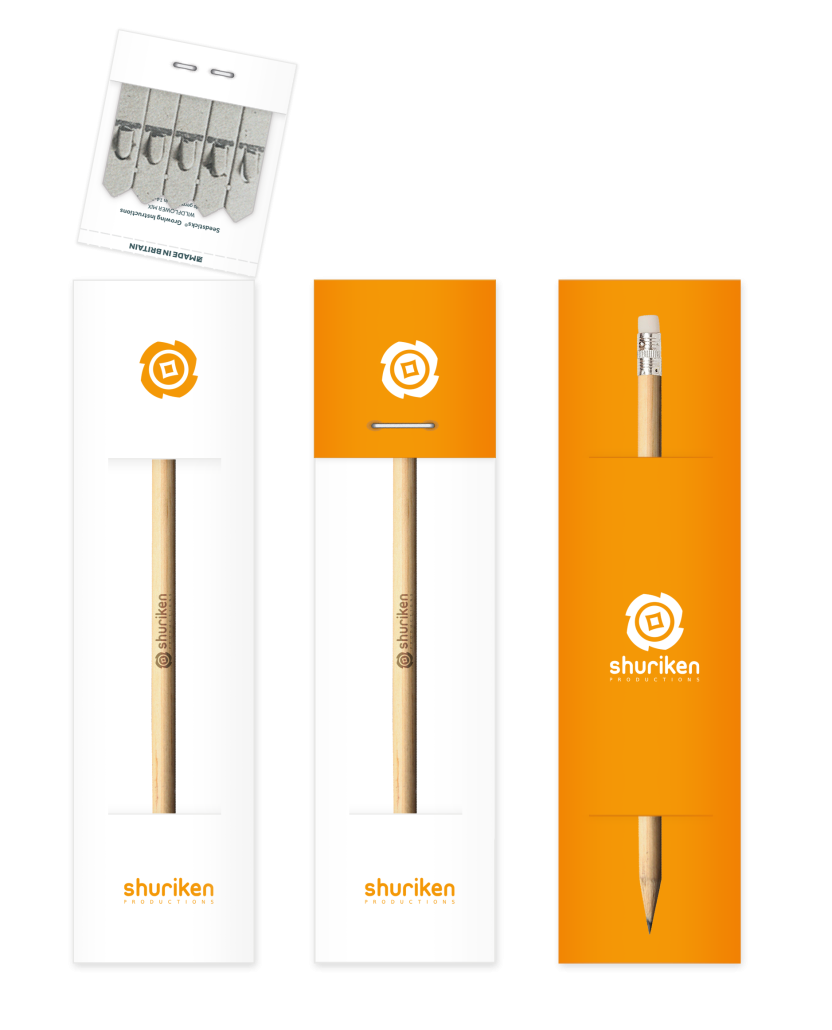 Seedstick Pencils in custom-printed sleeve