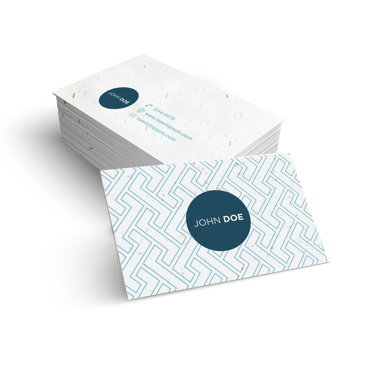 Seeded Paper Business Card (2PP) - Example Artwork (3D) (SPR-001)