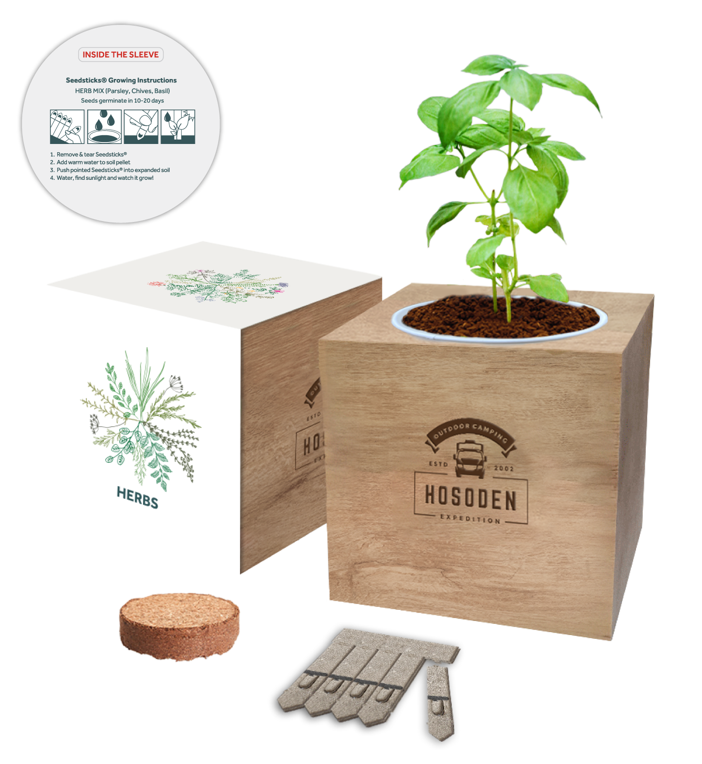 Essentials Desktop Cube Gardens - Example Artwork (Mixed Herbs) (3D) (ESS-008)